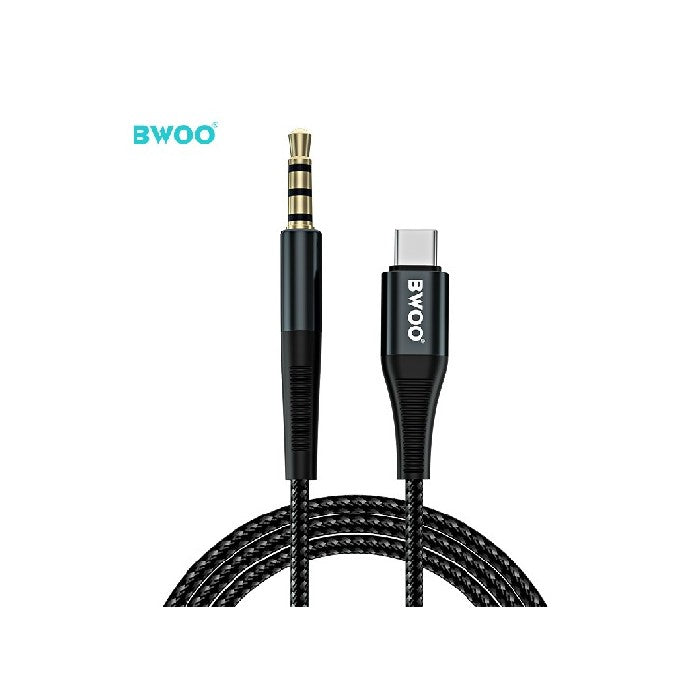 Bwoo Aux Cable For Car Type c Bo-Aux066 3.5mm Aux Cable Usb c To Aux 1.2M Bwoo Aux Cable For Car Type c Bo-Aux066 3.5mm Aux Cable Usb c To Aux 1.2M